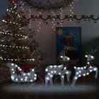 329831 Reindeer And Sleigh Christmas Decoration 60 Leds Outdoor Silver