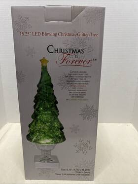 Relive 666079703169 Blowing Glitter Christmas Tree-xlarge 15.25 Inch Gold