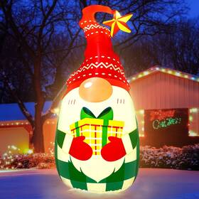 Renbuzhu 783745048420 5ft Lighted Outdoor Christmas Decorations Inflatables - Blow Up Gnome Tumbler
