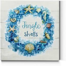 Wc25-43280-1010 Renditions Gallery Jingle Shells Wreath Wall Art Cute Christmas And Winter