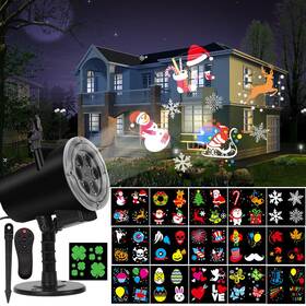 Renxin-inc 631145621425 Halloween Christmas Projector Lights Led Holiday Light With 16pc S