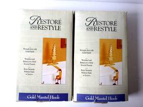 Restore And Restyle 724263204028 Christmas Stocking Holders 2 Wrought Iron With Gold Finish Tree Motif New In Box