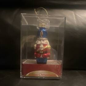 937709-mmiv Rite Aid Glass Nutcracker Hanging Ornament Christmas 3 Inch Mpn