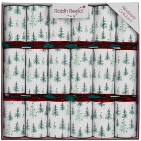 62506.trees Robin Reed H5 Christmas Green Pine Trees 6pc 12 Inch Party Crackers