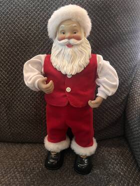 Rock A Long Santa 672552601822 Vintage Animated Dancing Singing 1999 Musical Christmas Tested Works
