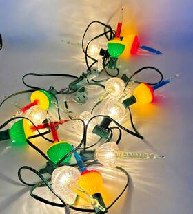 Rl-707 Roland 14 Multi-color Retro Christmas Bubble Lights - 7.5 Ft Green Wire 2 Sets