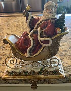 Roman 089945412130 Josephs Studio Santa Stocking Holder Christmas Holiday Decor Sleigh By