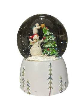 Roman 089945602302 Snowman Friends Musical Snow Globe Plays Inch Holly Jolly Christmas