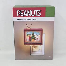 160263 Roman Peanuts Snoopy Tv Christmas Tree Decorating Night Light 5 Inch New Sealed