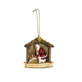 39546 Roman Every Knee Should Bow 3.5 X 4 Inch Resin Stone Christmas Ornament Decoration
