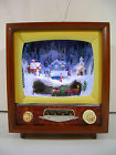 Roman Amusements Vintage Retro Tv Train Lighted Movement Music Box Holiday Chris 089945425192