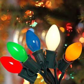 Romasaty 313057546569 C7 Christmas Lights 25ft Vintage String With 27 Multicolor