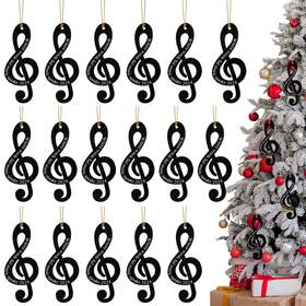 Yan-roowest-2890 Roowest 24 Pcs Christmas Music Note Ornaments Treble Clef Hanging Sign