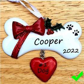 Rm-2111 Rudolph And Me 845583062485 Personalized Puppy Dog Couple - Family Of 2 Christmas Ornament 2022 Keepsake