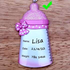 Rm-hh0007g Rudolph And Me Personalized Babys First Christmas Newborn Baby Girl Ornament Keepsake Gift