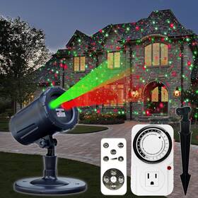 Ks-gl202cmrg Rukala Christmas Projector Laser Lights Outdoor - Outlet Timer And Remote Included