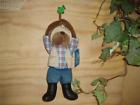 Russ Berrie Asst Plush Christmas Golf And Fisherman Doorknob Buddies