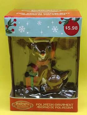 Ruz 193849042840 New Rudolph The Red Nosed Reindeer Polyresin Ornament Christmas Holiday
