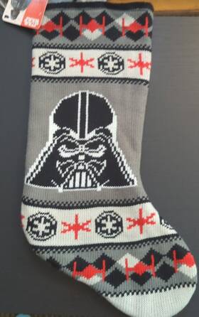 Ruz 193849049207 Star Wars Darth Vader Christmas Stocking Black Gray Sweater Knit Designs Nwt