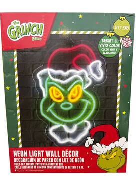 Ruz 193849066037 Dr. Seussft How The Grinch Stole Christmas Neon Tube Light Up Hanging Wall Decor