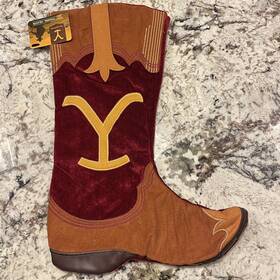 Ruz 193849066945 Christmas Yellowstone Y Cowboy Boot Stocking New Nwt 2024