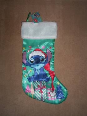 Ruz 193849074452 New Disney Stitch 16.5 Inch Christmas Holiday Stocking