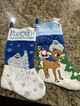 Ruz 430001823689 Rudolph The Red-nosed Reindeer Christmas Stocking Abominable Snowman Singing