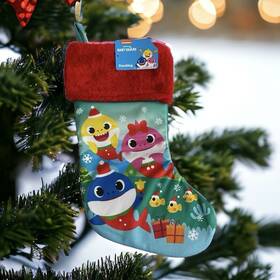 Ruz 430001823764 Baby Shark Christmas Holiday Stocking Nickelodeon Snowman Blue 15 In New