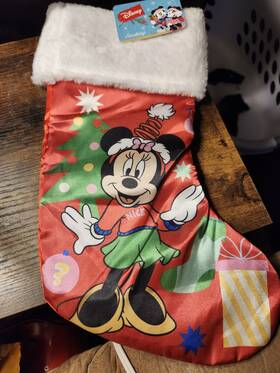 Ruz 430002100581 Disney Christmas 16 Inch Minnie Mouse With Presents Shiny Stocking Nwt