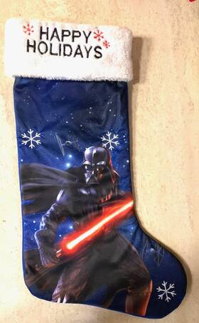 Ruz 875598105259 Star Wars Darth Vader Christmas Stocking 19 Inch Happy Holidays Embroidered