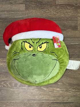 Ruz / The Grinch 193849015035 Dr. Seuss How Stole Christmas Face Throw Plush Pillow 2020