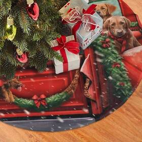 Rziaespj 225492850786 Cute Dog Christmas Tree Skirt 48 Inchs Rustic Xmas Skirts Deco