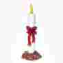 S0086-2255-a Lm Treasures Candle With Ribbon Christmas Decor
