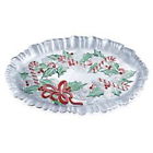 Sa522-350 Mikasa Celebrations Festive Wreath Canape Tray Nib 641265506878