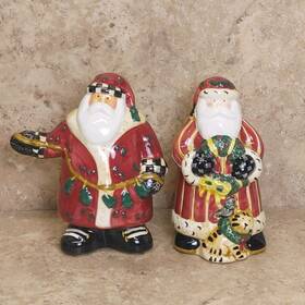 Sakura 027826367988 Debbie Mumm Santas Spirit Christmas Salt And Pepper Shakers Oneida 5 Inch