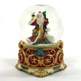 31-32223-6-00 San Francisco Music Box Company Co. Father Christmas With Dove 5.75 Inch Musical Snow Globe Mib