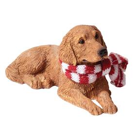 Sandicast 746314017234 Golden Retriever Christmas Ornament White