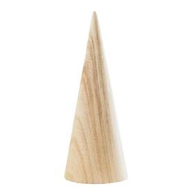 Santa Barbara Design Studio 195002438675 Cone Tree Pawlonia Wood Simple Christmas D Cor Small Natural