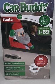 Santa Claus Car Buddy 3foot Christmas Airblown Inflatable Light Up Gemmy Adaptor