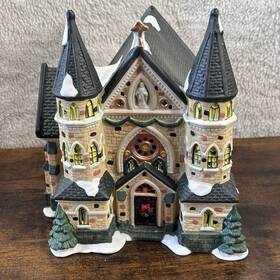 Santa S Workbench 049696159845 Santas Church Of The Messiah 99ft Christmas Village Light
