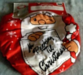 Kx713351-c Santa Toilet Seat Cover No Peeking Till Christmas Holiday Time