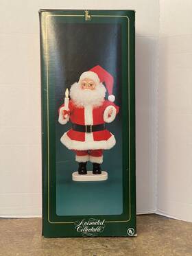 Santas Best 039934670690 Vtg Christmas Animated Santa Lighted Candle In Box