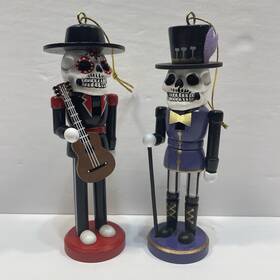 Santas Workshop 661565701933 Nutcracker Christmas Halloween Hanging Ornament 6 Inch 2 Set