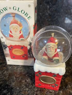 Santas World Kurt Adler 086131062117 1989 Twas The Night Before Christmas Snow Globe Santa