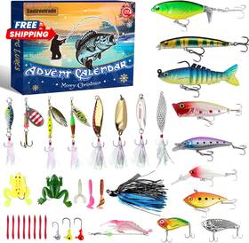 Santreetrade 445024821850 Fishing Advent Calendar 2025 For Adult Teen Boy Men - 24 Days Christmas Countdow