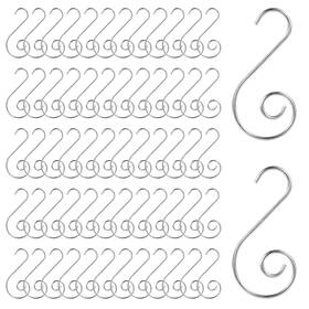 D28033-34 Savita 100pcs Ornament Hooks Christmas Tree For Ornaments Silver