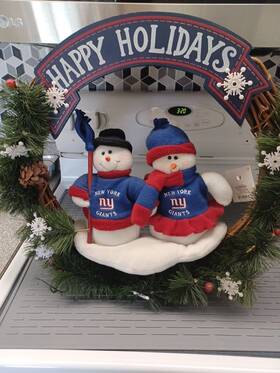 Sc Christmas 801946035169 Nfl Ny Giants Inch Happy Holidays Snowmen Wreath