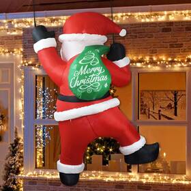 Schwylth 768553141761 5ft Christmas Santa Inflatables Outdoor Decorations Inflatable Yard Roof Dec