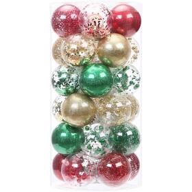 Yys-st30b6a-grg Sea Team 60mm/2.36 Shatterproof Clear Plastic Christmas Tree Ball Ornaments S