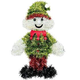 Seasonal Decor 639277798534 Tinsel Christmas Elf Pixie Hanging Door Wall Decoration Ornament 15.5 Inch X 10 Usa